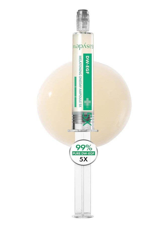 Easydew DW-EGF Melatoning Ampoule 5X - Hydrating Dark Spot Serum with Niacinamide & Glutathione for Uneven Skin - Fast Absorbing Day & Night Ampoule Korean Skin Care (Pump 0.27 fl oz, EGF 5X) - Image 1